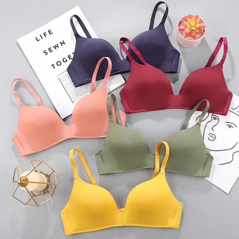 Women No Wire Push Up Seamless Bra