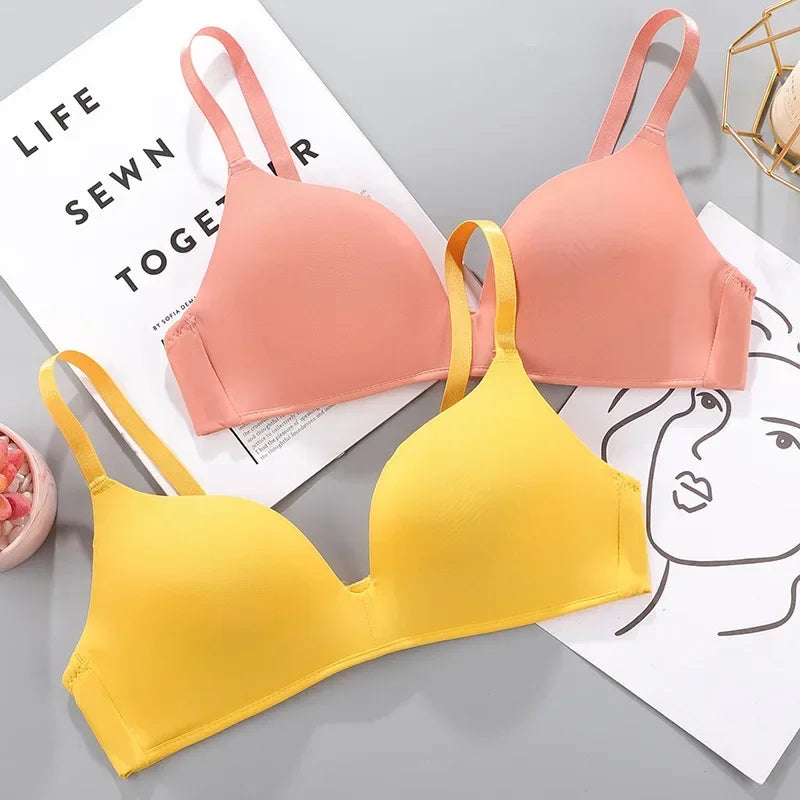 Women No Wire Push Up Seamless Bra