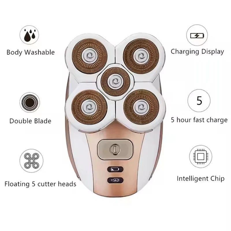 Painless Women's Electric Shaver Bikini Leg Electric Razors for Women Body Shaver Waterproof Wet Dry Lady Hair Remover Underarm