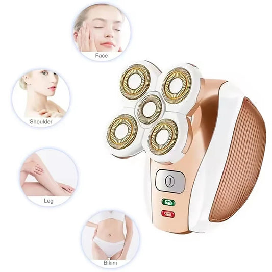 Painless Women's Electric Shaver Bikini Leg Electric Razors for Women Body Shaver Waterproof Wet Dry Lady Hair Remover Underarm
